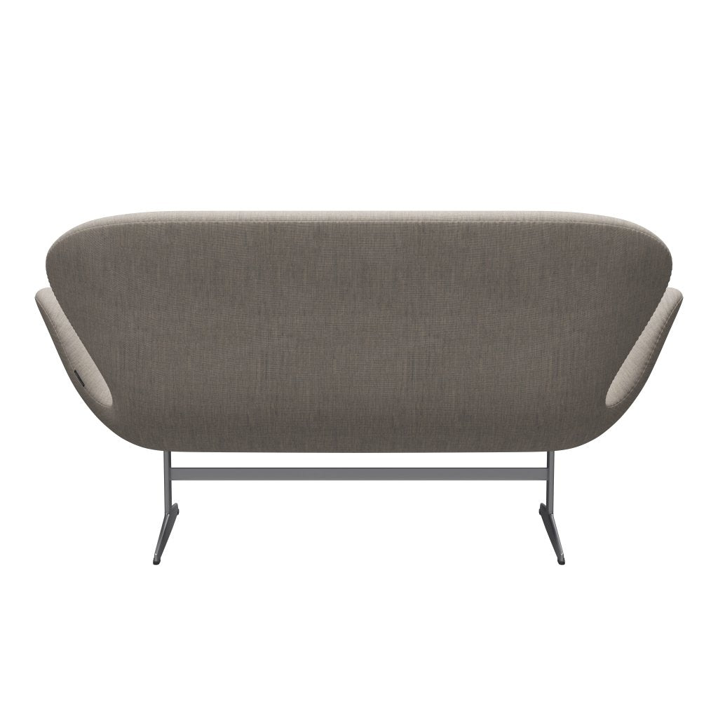 [product_category]-Fritz Hansen Swan Sofa 2 Seater, Silver Grey/Canvas Beige-Fritz Hansen-3321-CA0114-SGBASE-FRI-4