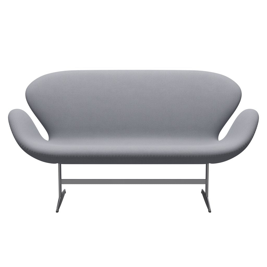 [product_category]-Fritz Hansen Swan Sofa 2 Seater, Silver Grey/Christianshavn Light Grey Uni-Fritz Hansen-3321-CH1170-SGBASE-FRI-1