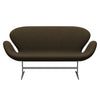 Fritz Hansen Svanesofa 2-personere, Silver Grey/Divina Brun (984)