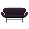 Fritz Hansen Svanesofa 2-personere, Silver Grey/Divina MD Aubergine