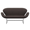 Fritz Hansen Svanesofa 2-personere, Silver Grey/Divina MD Chokolade