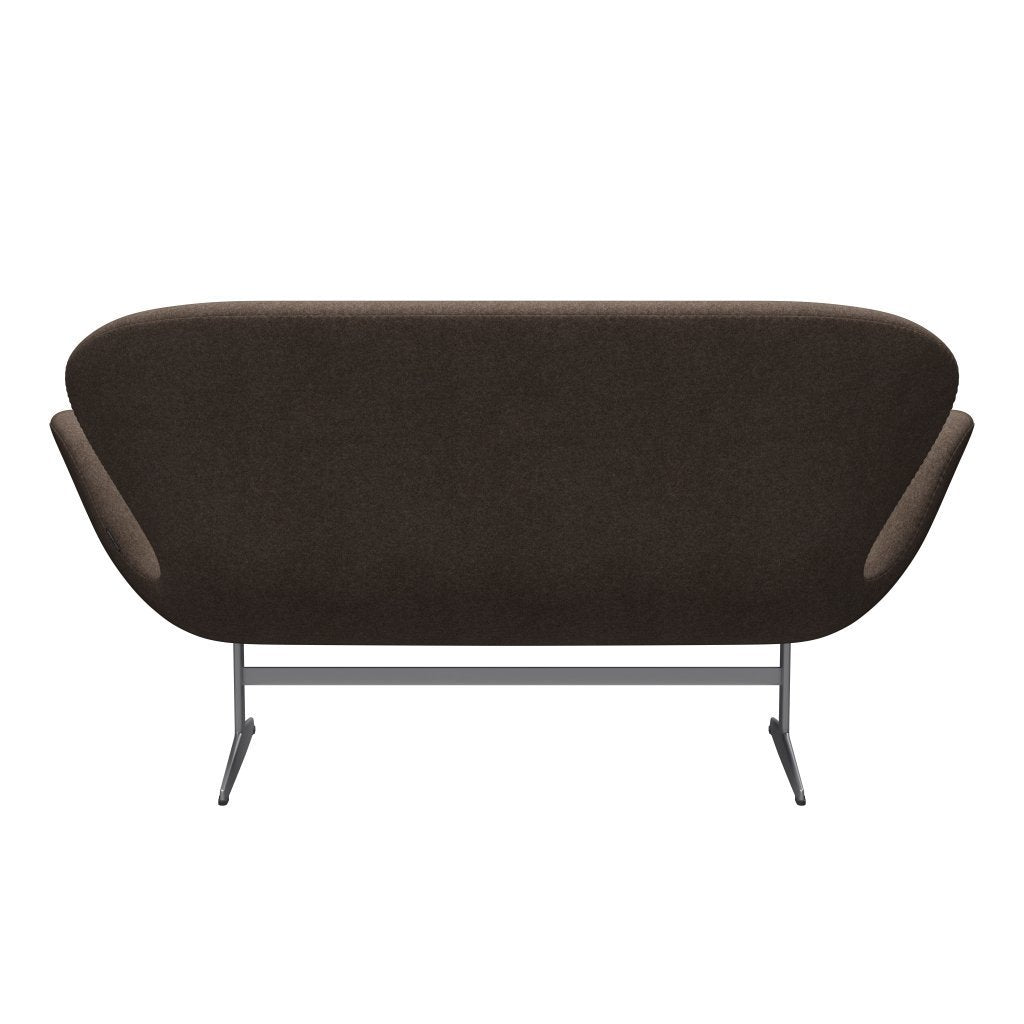 [product_category]-Fritz Hansen Swan Sofa 2 Seater, Silver Grey/Divina Melange Dusty Brown-Fritz Hansen-3321-DIM260-SGBASE-FRI-4