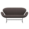 Fritz Hansen Svanesofa 2-personere, Silver Grey/Divina Pastel Brun