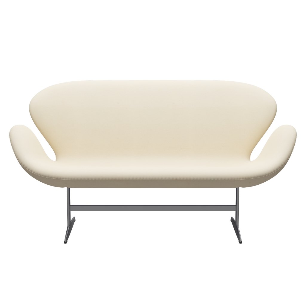 [product_category]-Fritz Hansen Swan Sofa 2 Seater, Silver Grey/Divina White-Fritz Hansen-3321-DIV106-SGBASE-FRI-1