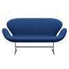 Fritz Hansen Svanesofa 2-personere, Silver Grey/Steelcut Trio Cobalt Blue