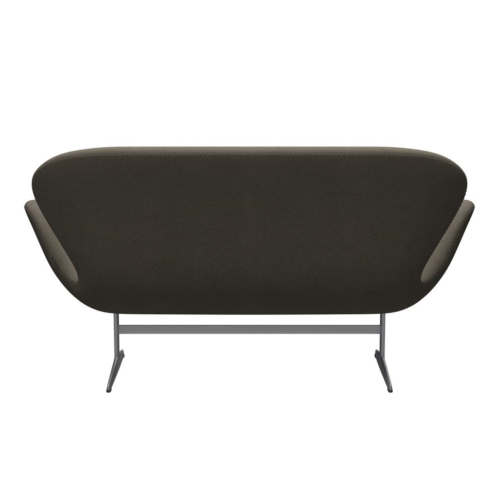 [product_category]-Fritz Hansen Swan Sofa 2 Seater, Silver Grey/Tonus Dusty Brown-Fritz Hansen-3321-TON613-SGBASE-FRI-4