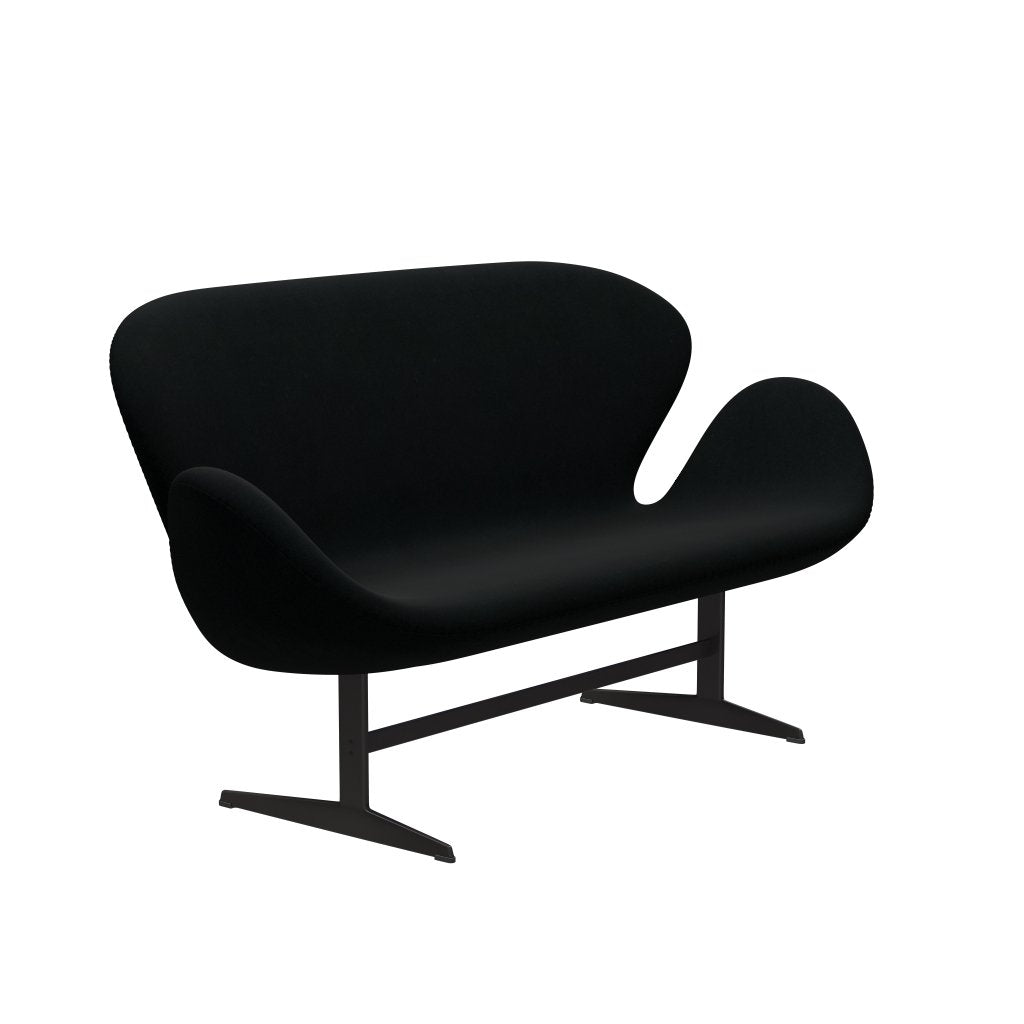 [product_category]-Fritz Hansen Swan Sofa 2 Seater, Warm Graphite/Divina Black-Fritz Hansen-3321-DIV191-WGBASE-FRI-2