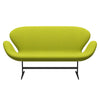 Fritz Hansen Svanesofa 2-personere, varm grafit/Divina Lime