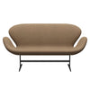 Fritz Hansen Svanesofa 2-personere, Warm Graphite/Divina MD Café Latte