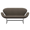 Fritz Hansen Svanesofa 2-personere, varm grafit/Divina MD Mole