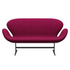 Fritz Hansen Svanesofa 2-Personers, Warm Graphite/Divina Melange Lipstick Pink