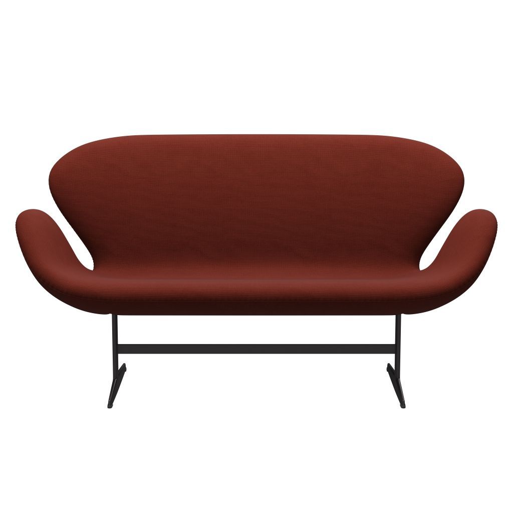 [product_category]-Fritz Hansen Swan Sofa 2 Seater, Warm Graphite/Fame Light Brown (63076)-Fritz Hansen-3321-F63076-WGBASE-FRI-1