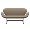 Fritz Hansen Svanesofa 2-personere, Warm Graphite/Re-Wool Beige/Neutral