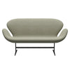 Fritz Hansen Svanesofa 2-Personers, Warm Graphite/Re-Wool Egg White/Natural