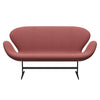 Fritz Hansen Svanesofa 2-personere, Warm Graphite/Steelcut Trio Pink/Red/Black