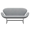 Fritz Hansen Svanesofa 2-Personers, Warm Graphite/Sunniva Light Grey/Light Blue