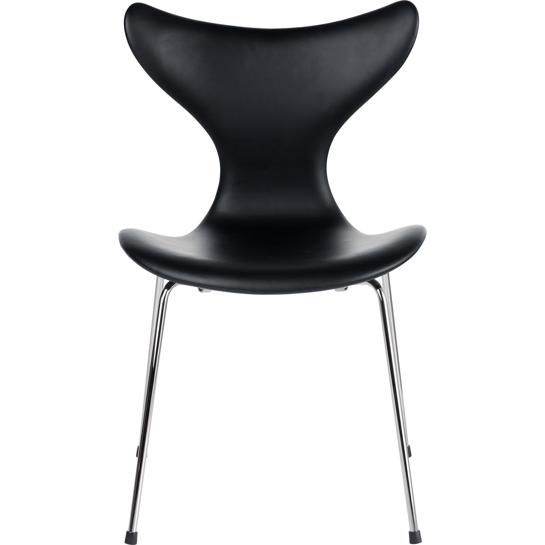 [product_category]-Fritz Hansen The Lily Chair Fully Upholstered Leather, Essential Black-Fritz Hansen-3108-basic black-FRI-1