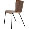 Fritz Hansen Vico Duo Vm110 Chair Powder Coated Frame, Walnut