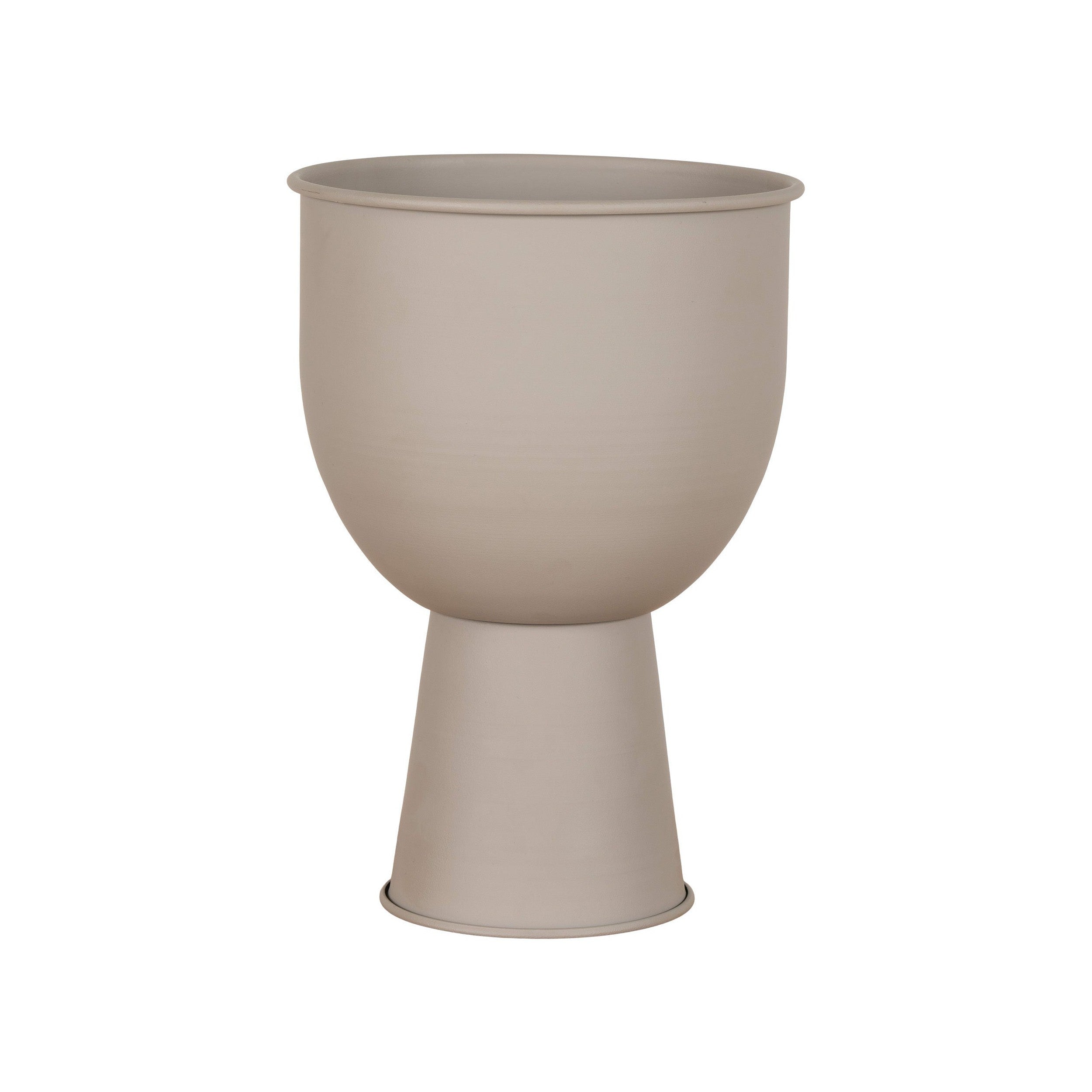 House Nordic Amalfi Flowerpot, Steel, Beige Grey, ø19x27 Cm