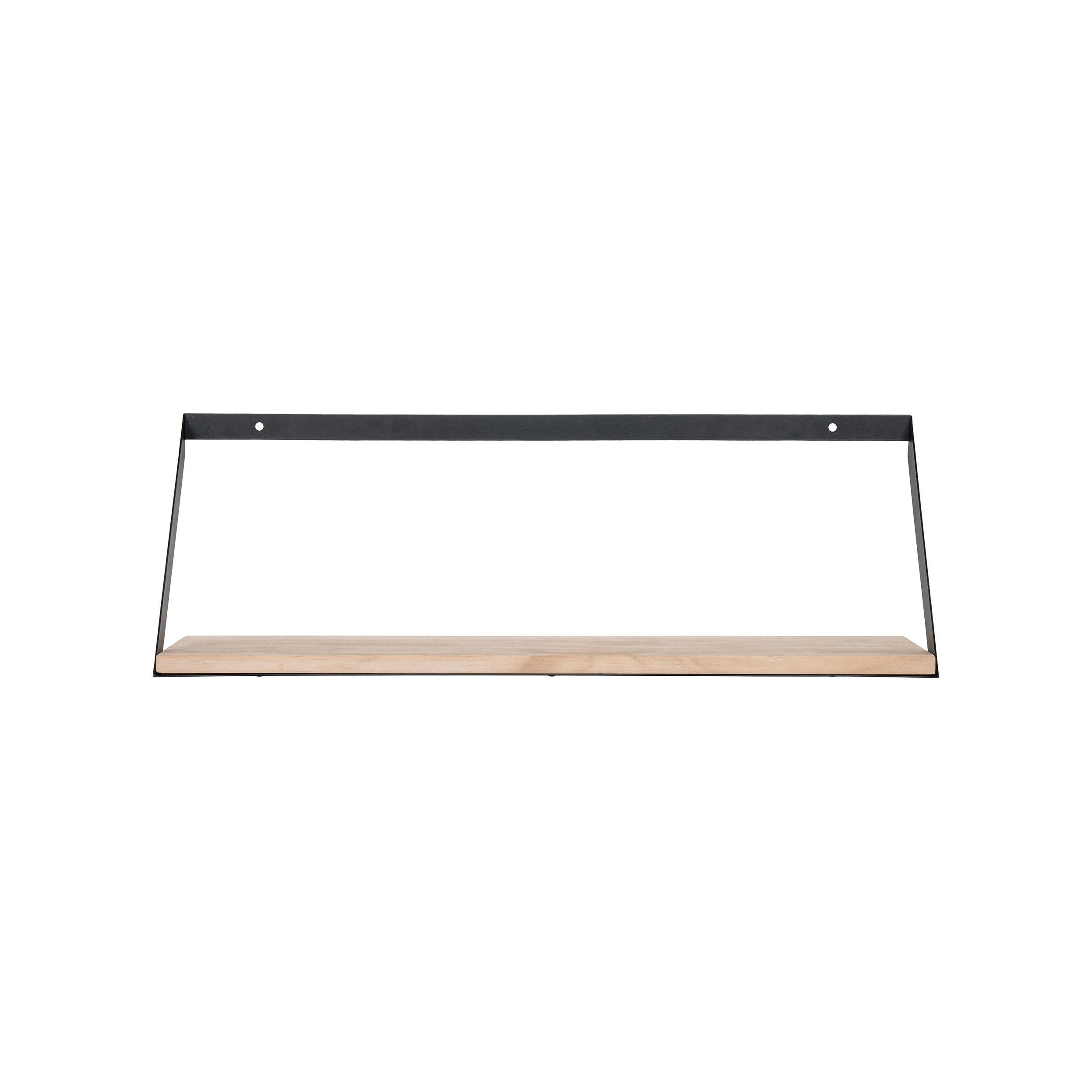 House Nordic Basel Shelf, Steel, Pinewood, 55x14x18 Cm