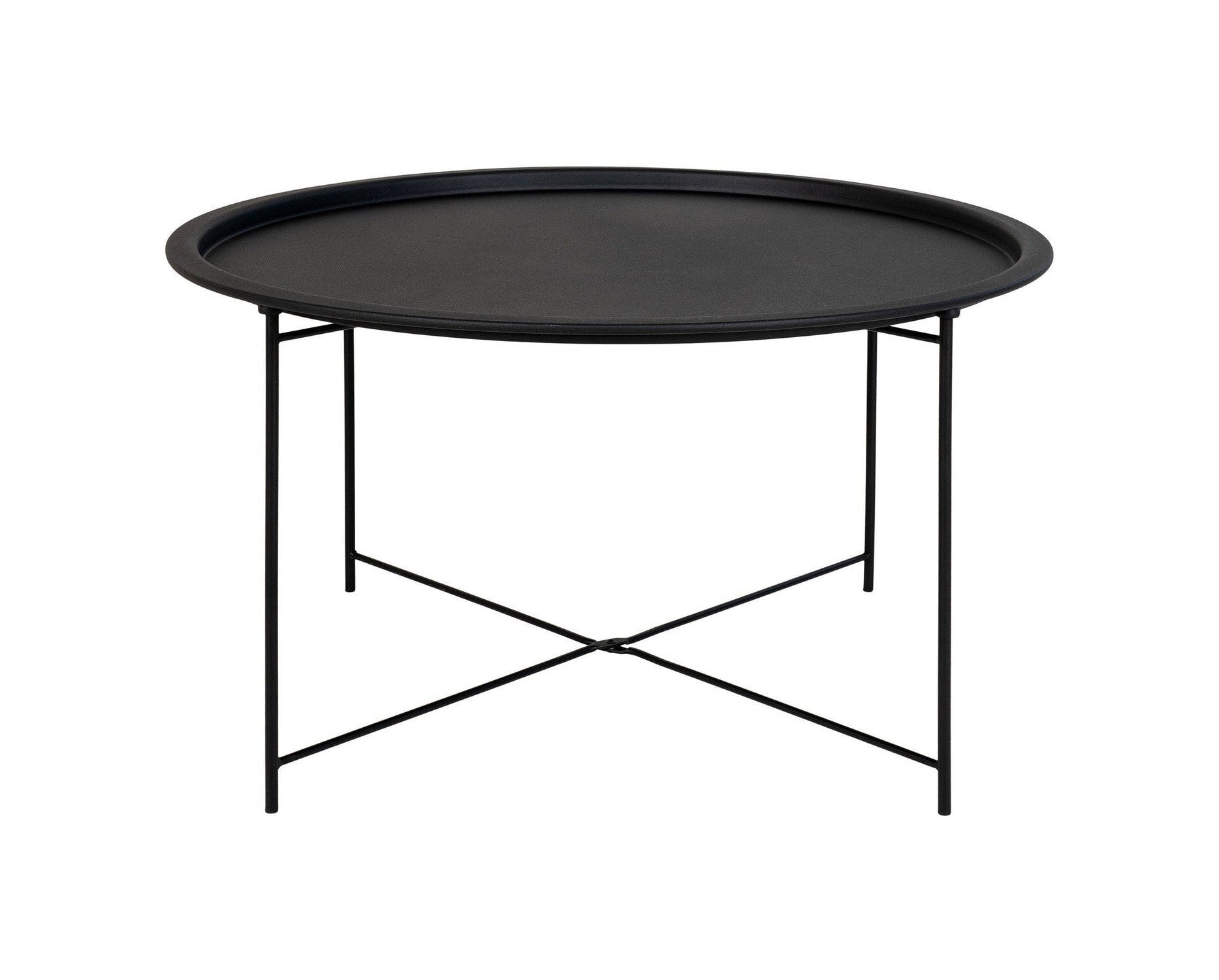 House Nordic Bastia Coffee Table In Steel, Black ø75x43 Cm