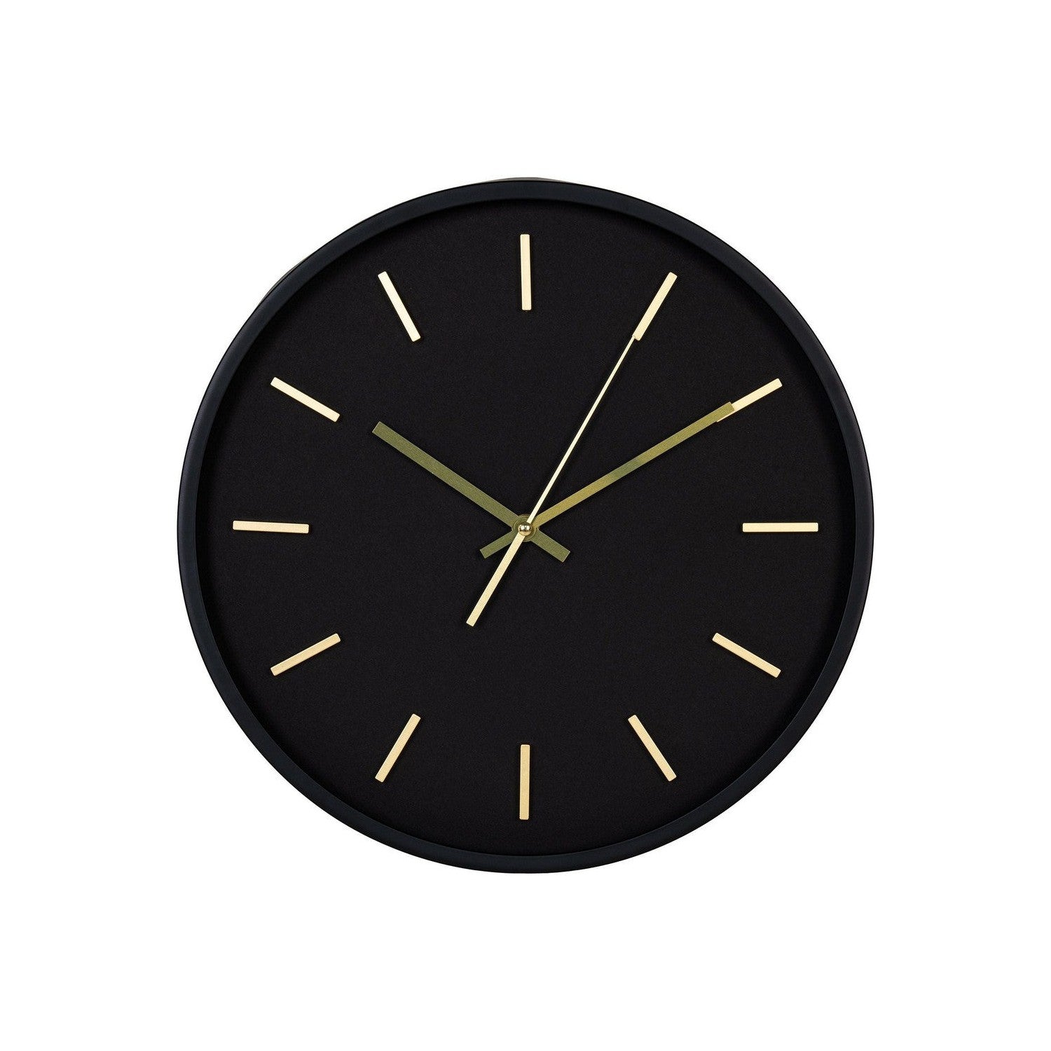 House Nordic Camden Wall Clock, Black/Natural, Silent Movement, ø35 Cm