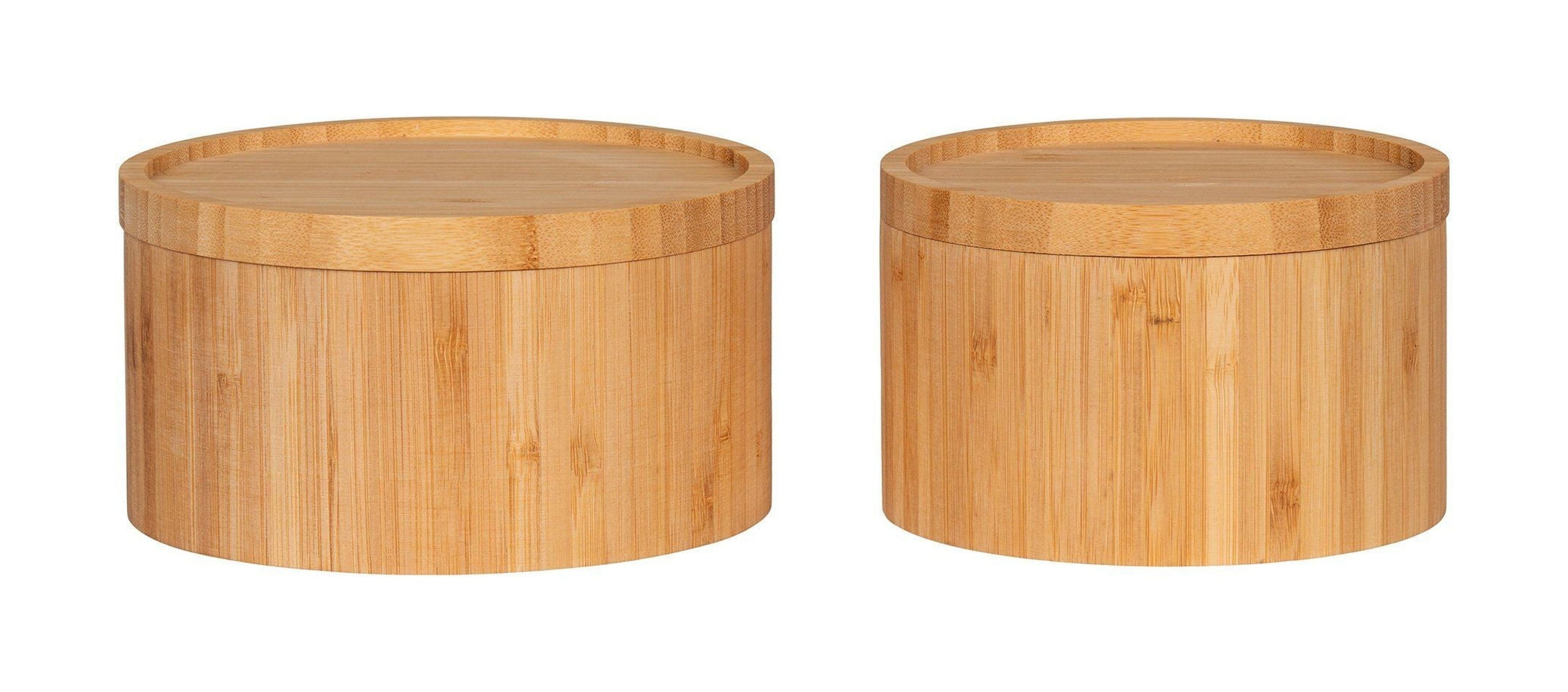 House Nordic Chefalu Storage Box, Bamboo, Natural, Set Of 2