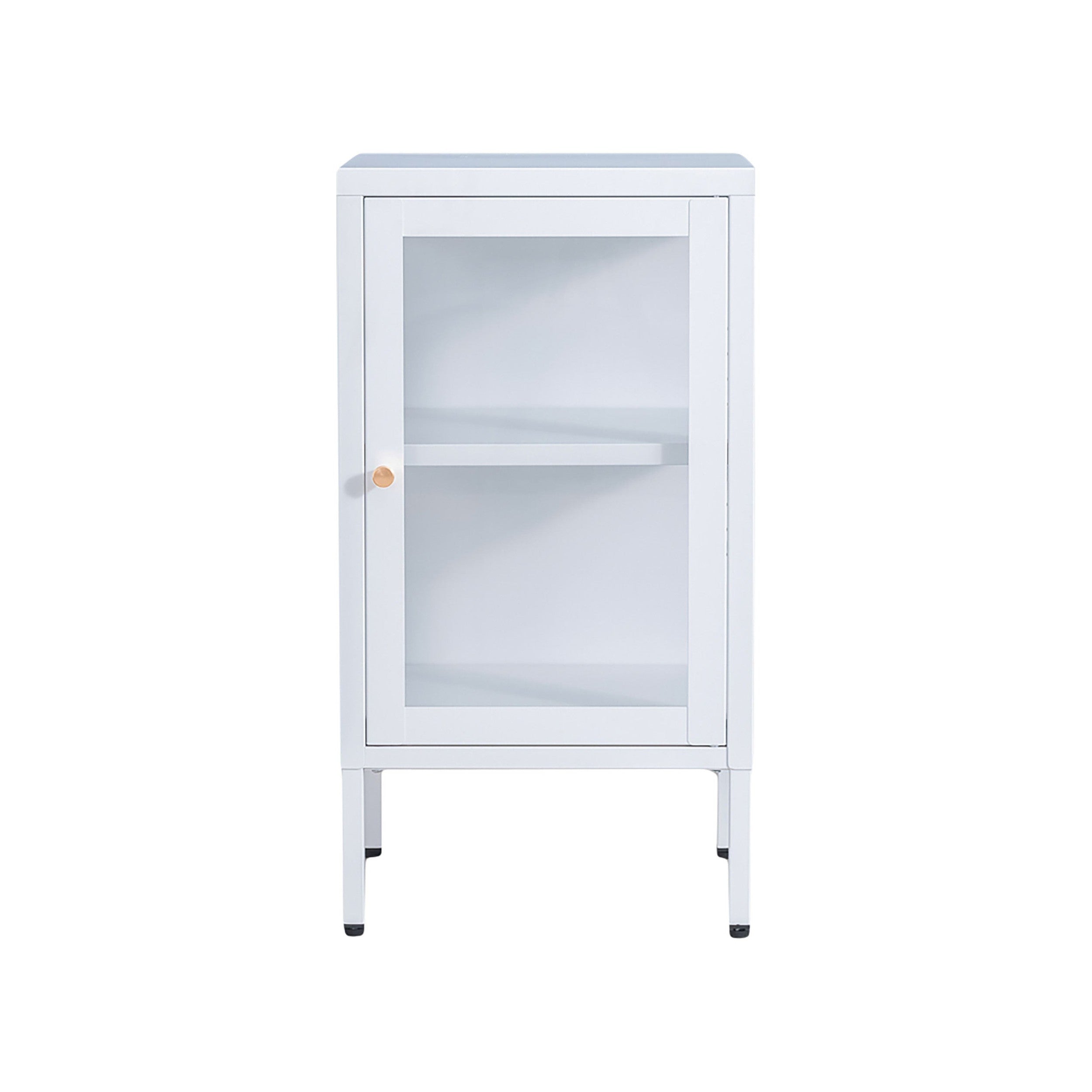 House Nordic Dalby Cabinet, 1 Glass Door, Steel, White, 38x35x70 Cm