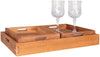 House Nordic Faro Tray In Teak, Nature, Set Of 3