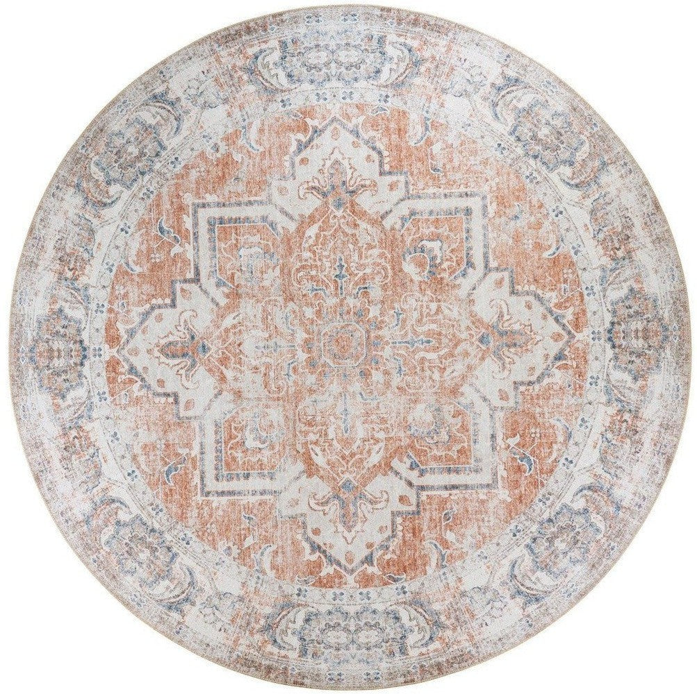 House Nordic Havana Rug, Orange/Blue, ø200 Cm