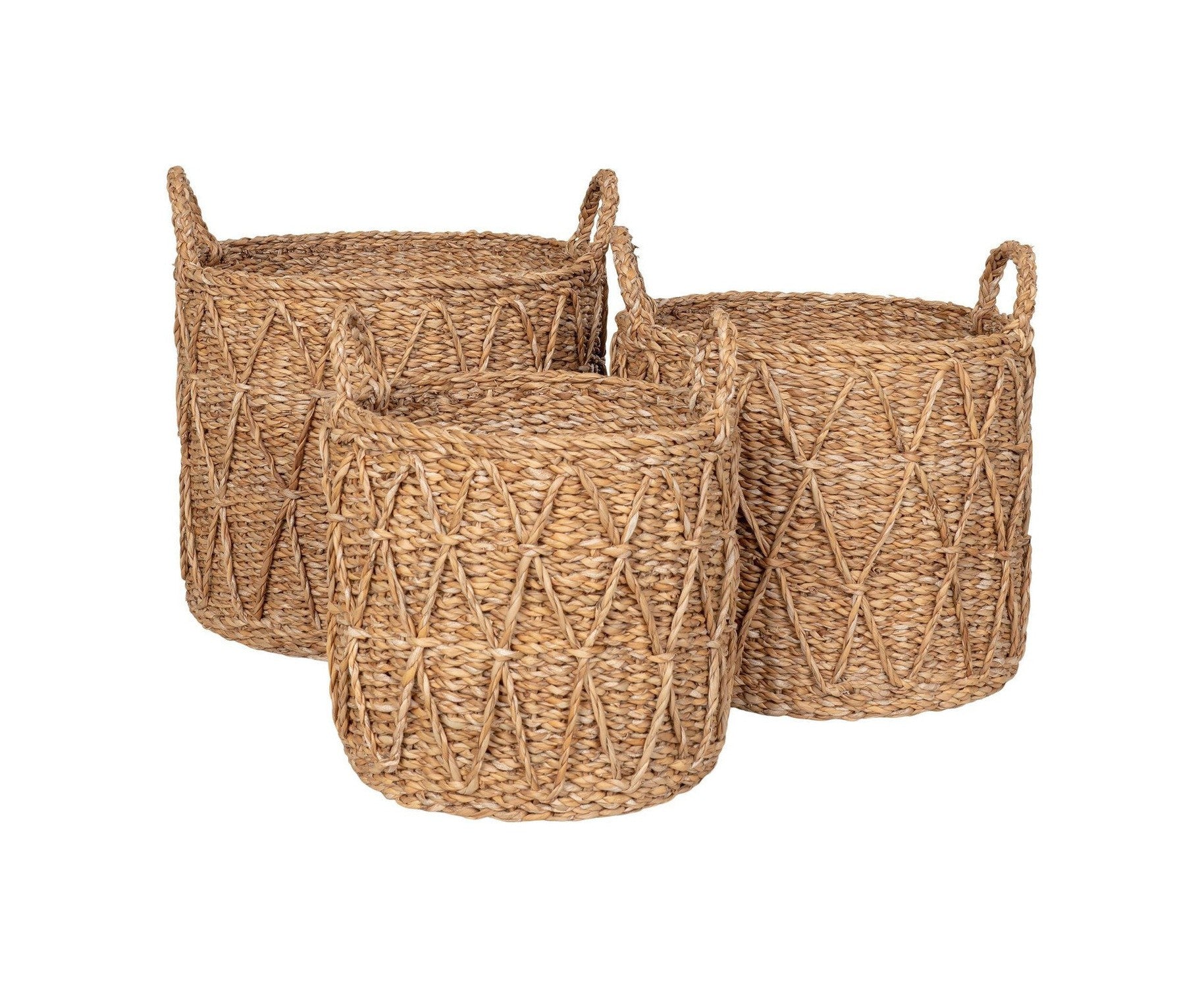 House Nordic Krabi Baskets, Seagrass, Natural, Set Of 3