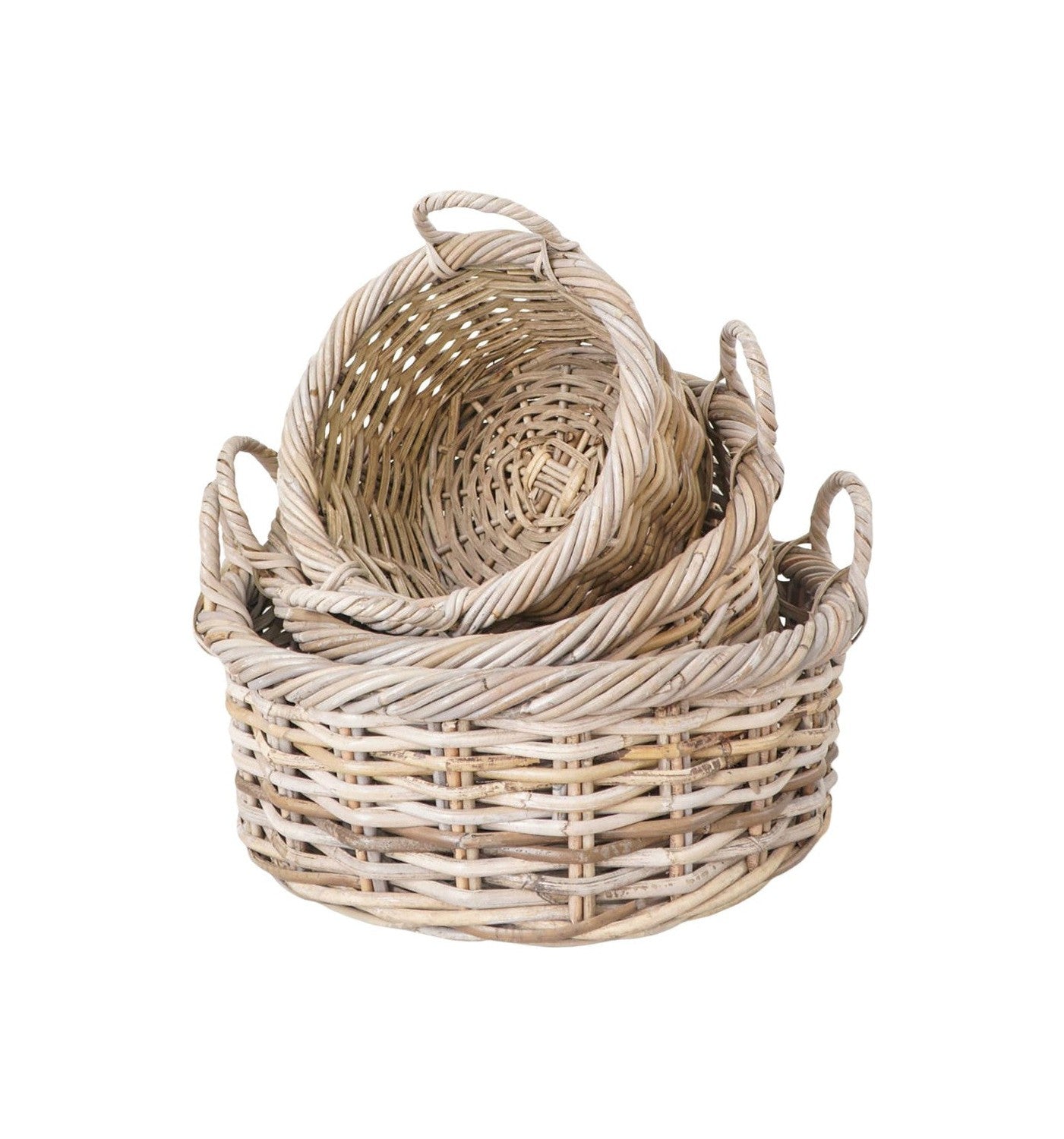 House Nordic Kuta Baskets, Kubu, Natural, Set Of 3