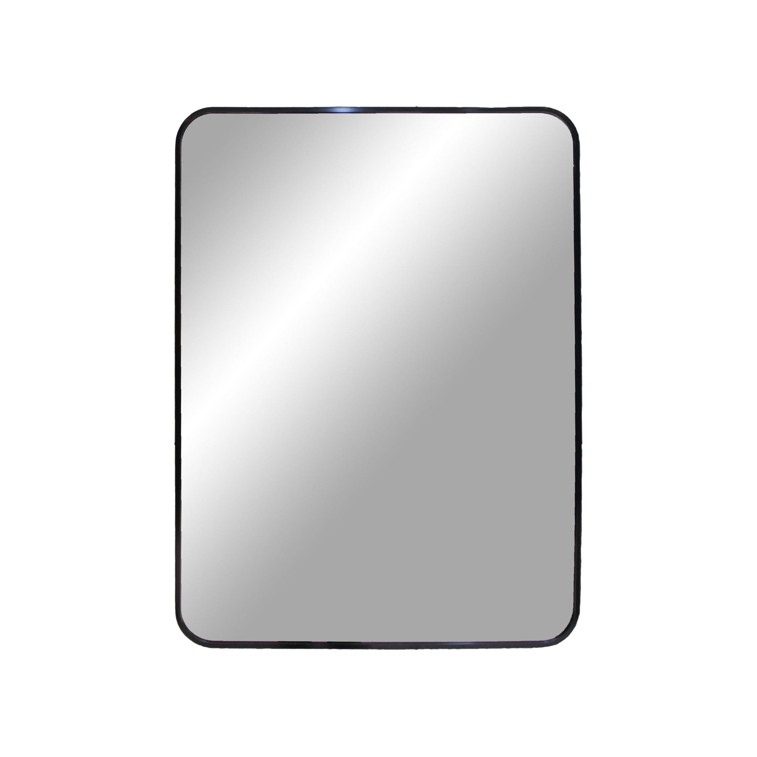 House Nordic Madrid Mirror, Aluminium, Black, 50x70 Cm