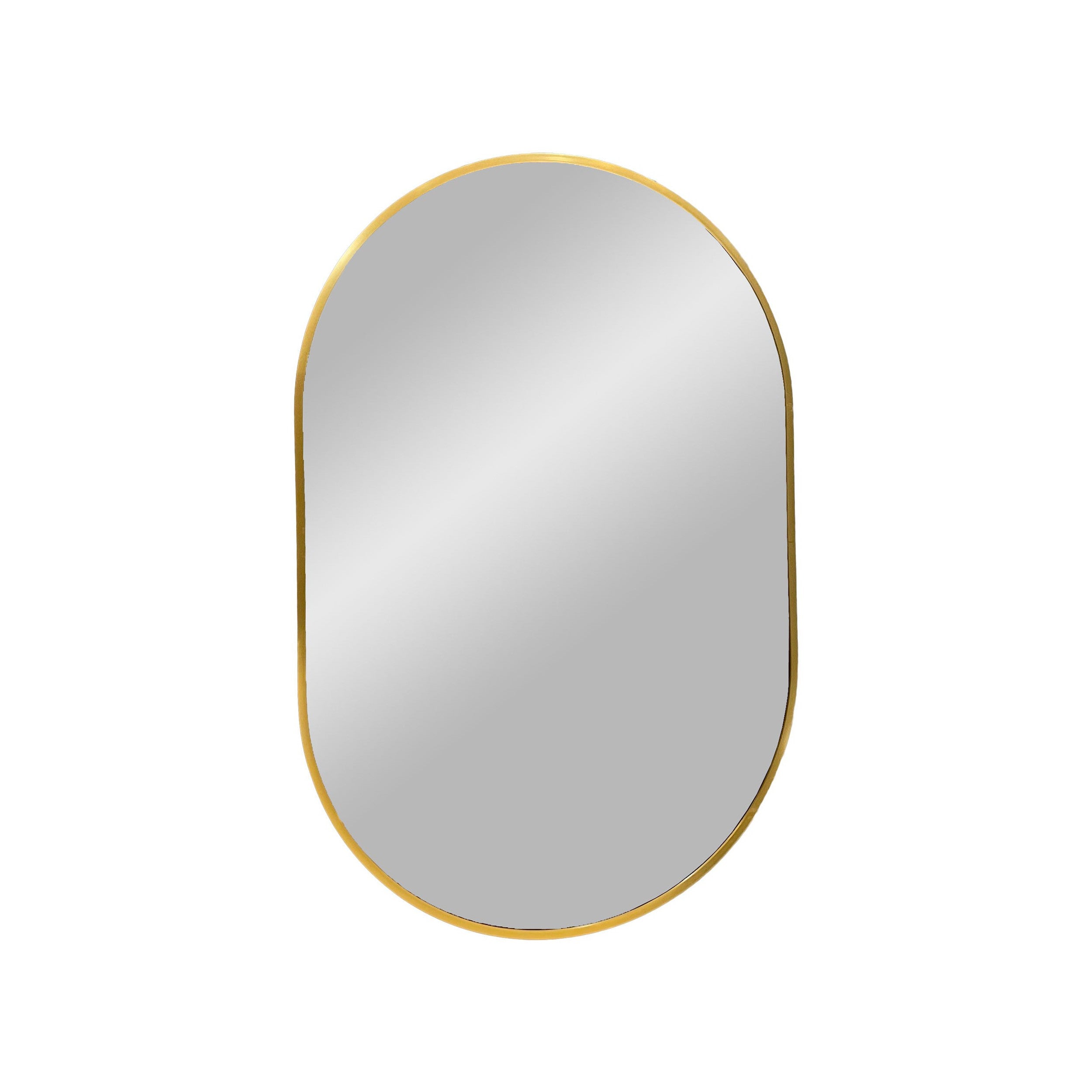 House Nordic Madrid Mirror, Aluminium, Brass Look, 50x80 Cm