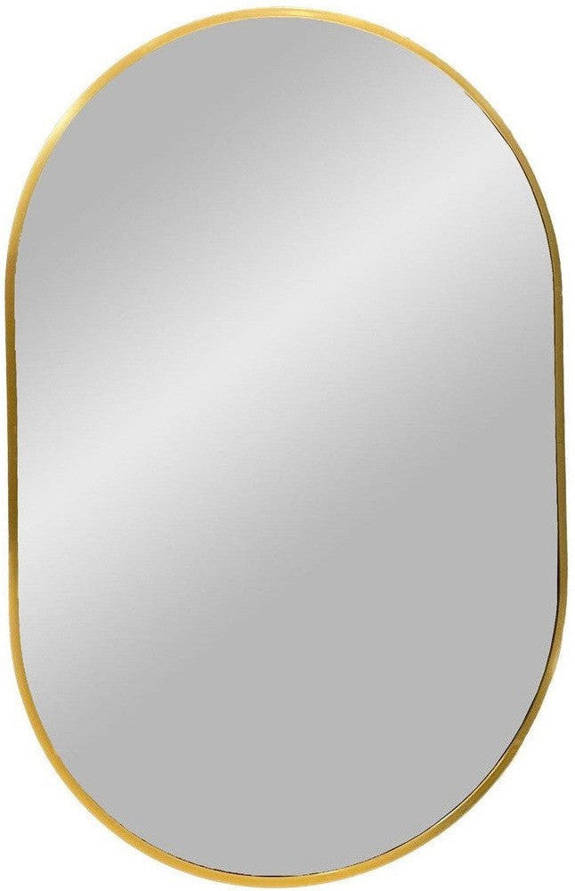 House Nordic Madrid Mirror, Aluminium, Brass Look, 50x80 Cm