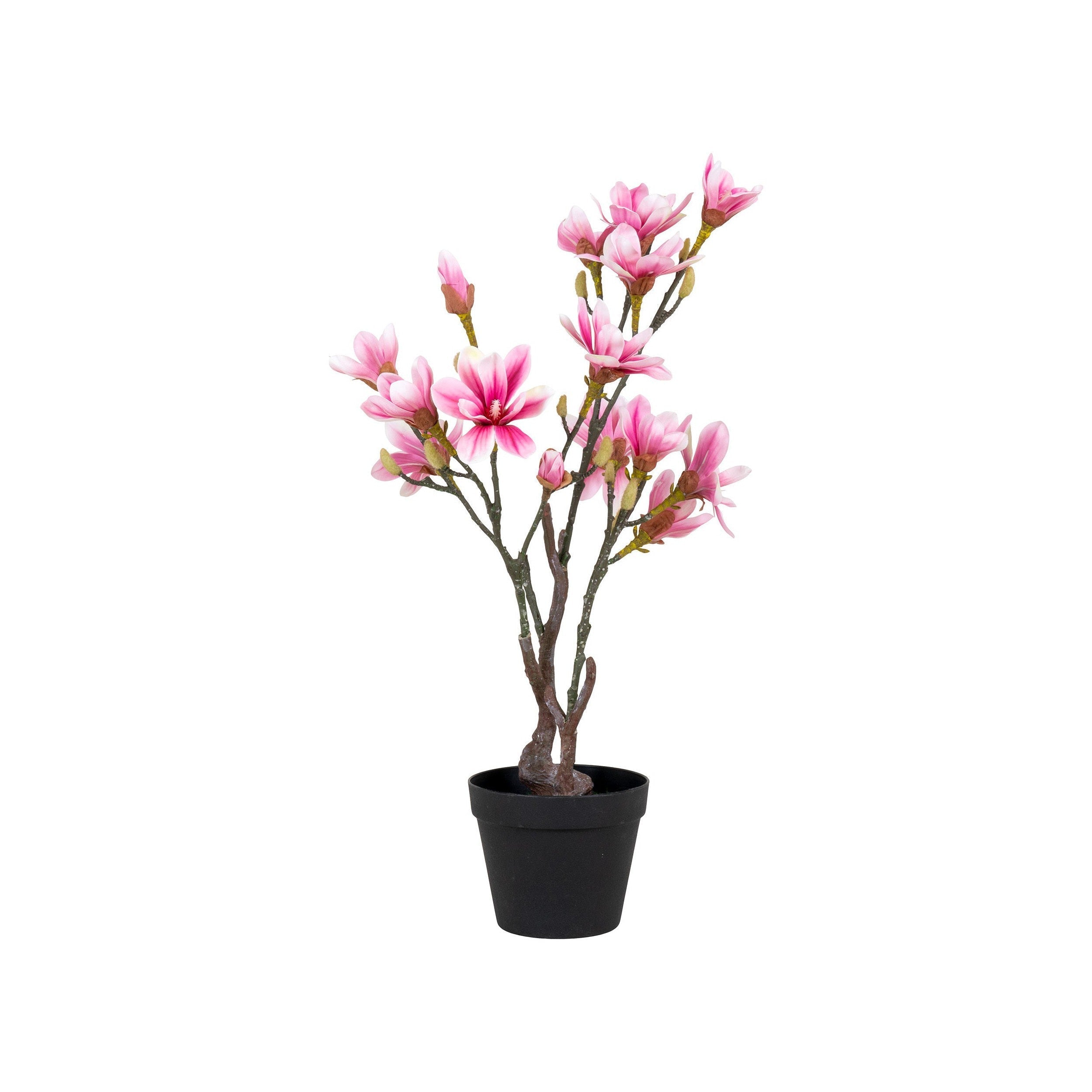 House Nordic Magnolia Tree, Artificial Plant, Rosa, H:74 Cm