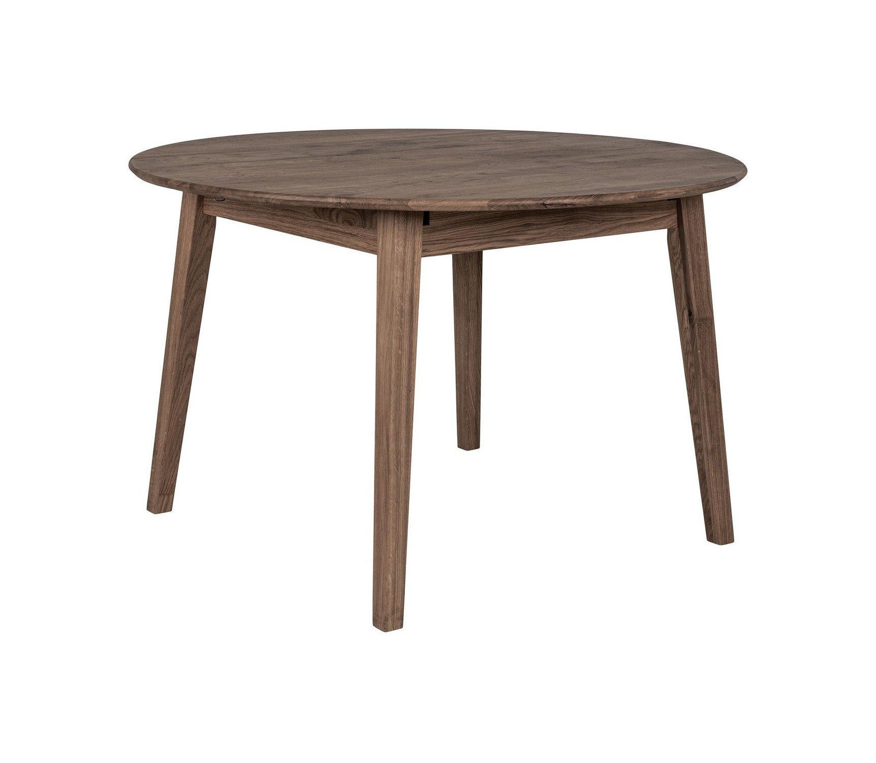 House Nordic Metz Dining Table, Smoked Oiled Oak, Built In Ext. Plate With Butterfly Function, ø118x118 158x75 Cm