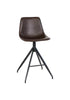 House Nordic Monaco Counter Chair In Pu, Brown With Black Legs, Hn1227