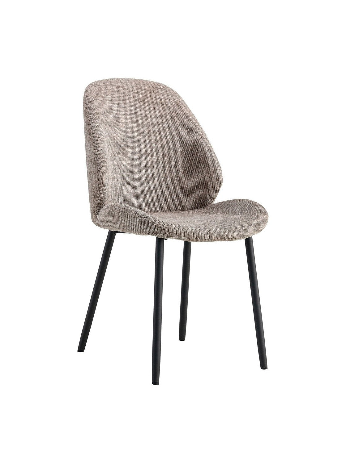 House Nordic Monte Carlo Dining Chair In Fabric, Stone With Black Legs, Hn1030