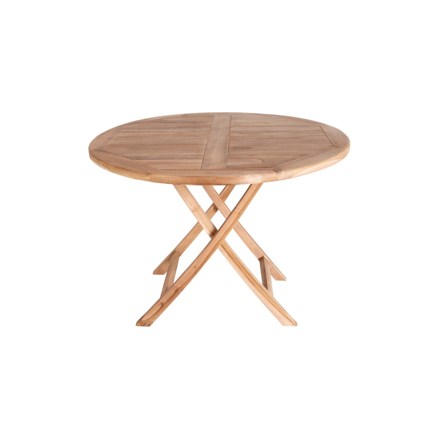 House Nordic Oviedo Teak Dining Table, Nature, ø100x75 Cm