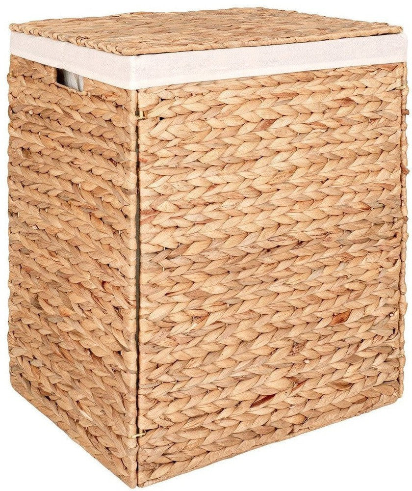 House Nordic Passo Laundry Basket, Water Hyacinth, Natural, 43x32x55 Cm