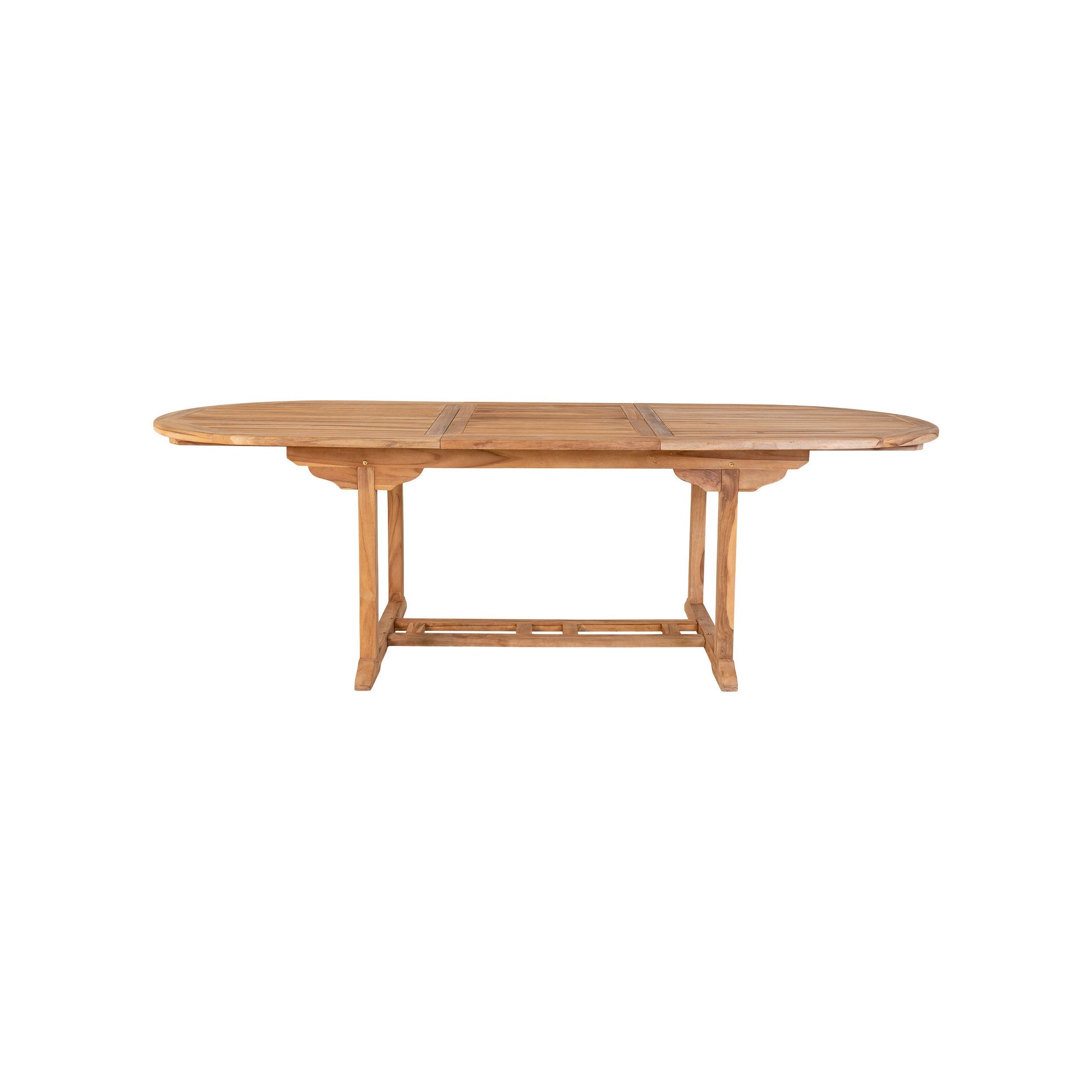 House Nordic Salamanca Extendable Dining Table In Teak Wood, Nature, 90x180/240x75 Cm