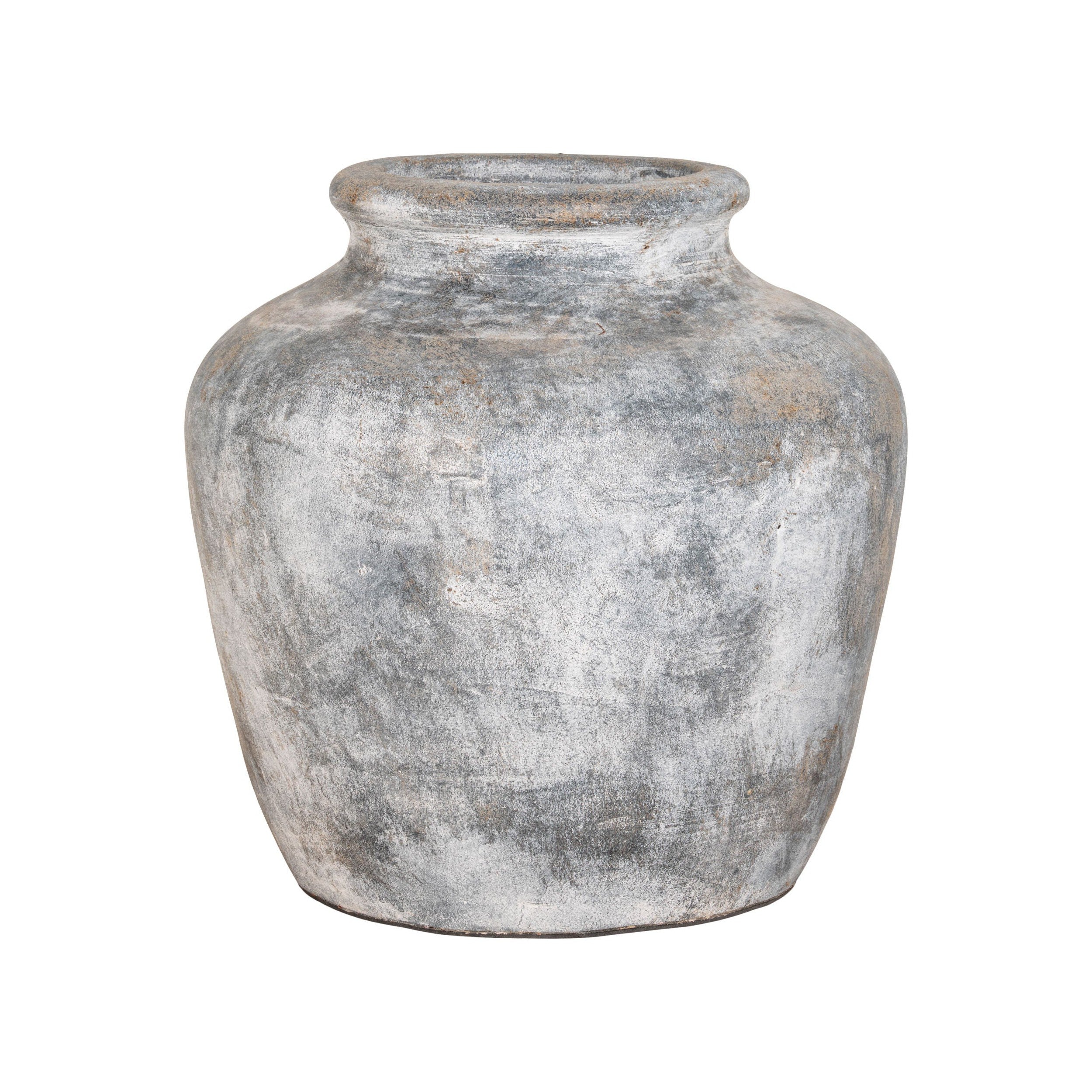 House Nordic Santo Decoration Vase, Antique Light Grey, ø30x30 Cm