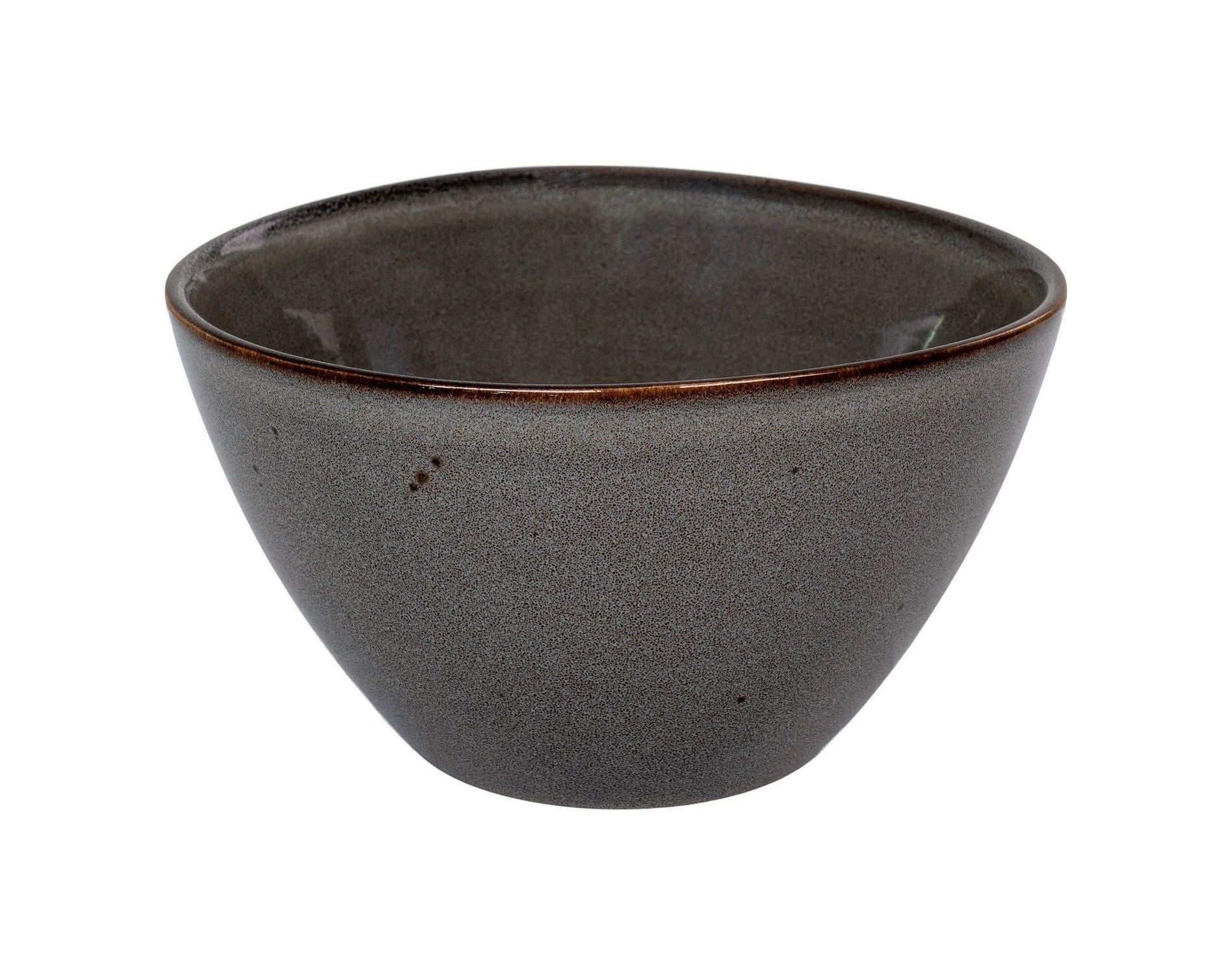 House Nordic Selma Bowl, Ceramic, Grey/Brown, ø15x9 Cm, Set Of 4