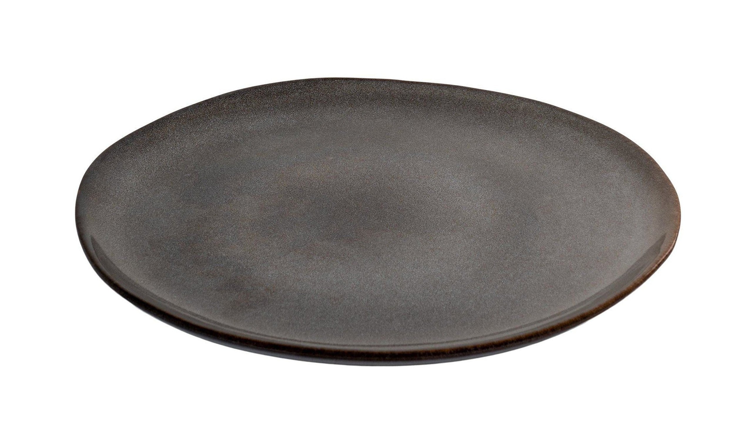 House Nordic Selma Dinner Plate, Ceramic, Grey/Brown, ø27 Cm, Set Of 4