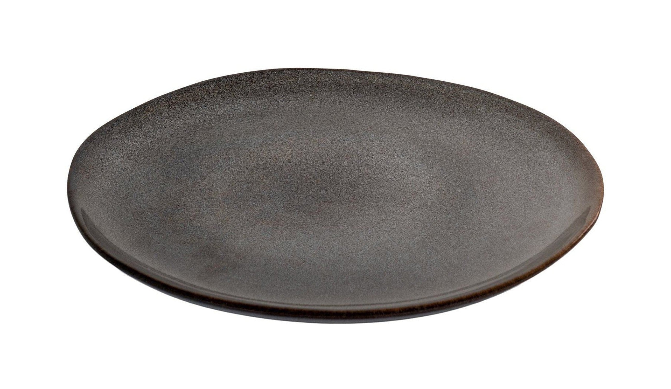 House Nordic Selma Lunch Plate, Ceramic, Grey/Brown, ø21 Cm, Set Of 4