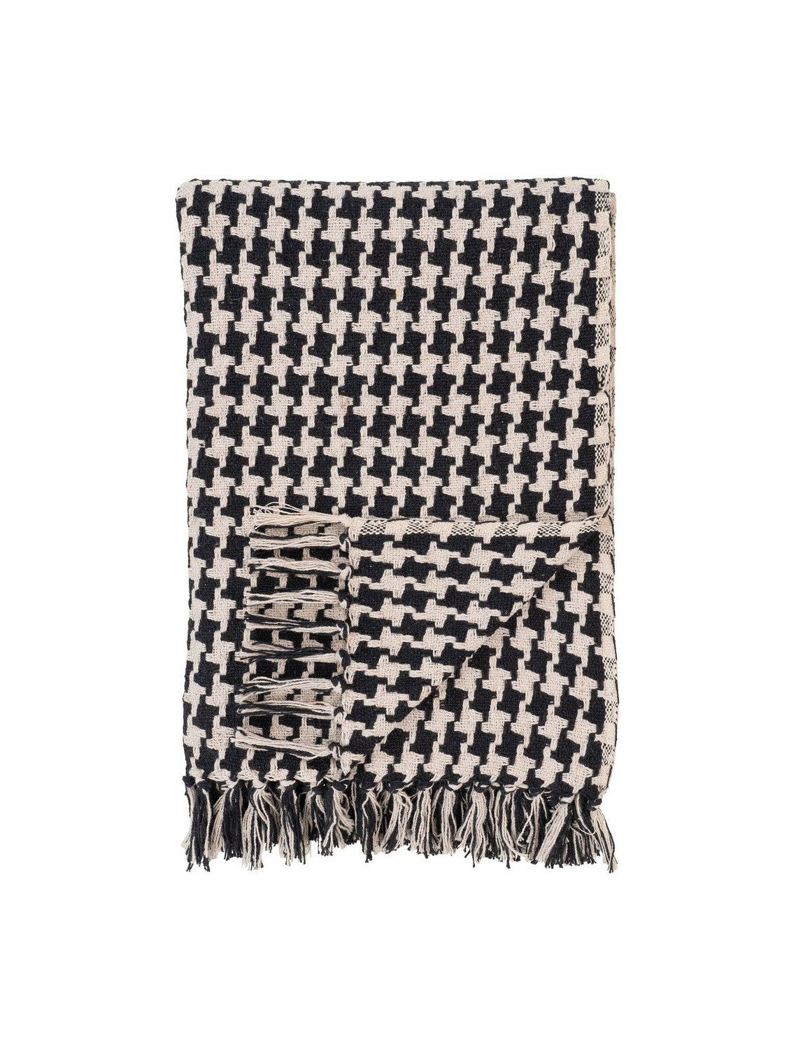 House Nordic Side Plaid, Black/Beige, 130x180 Cm