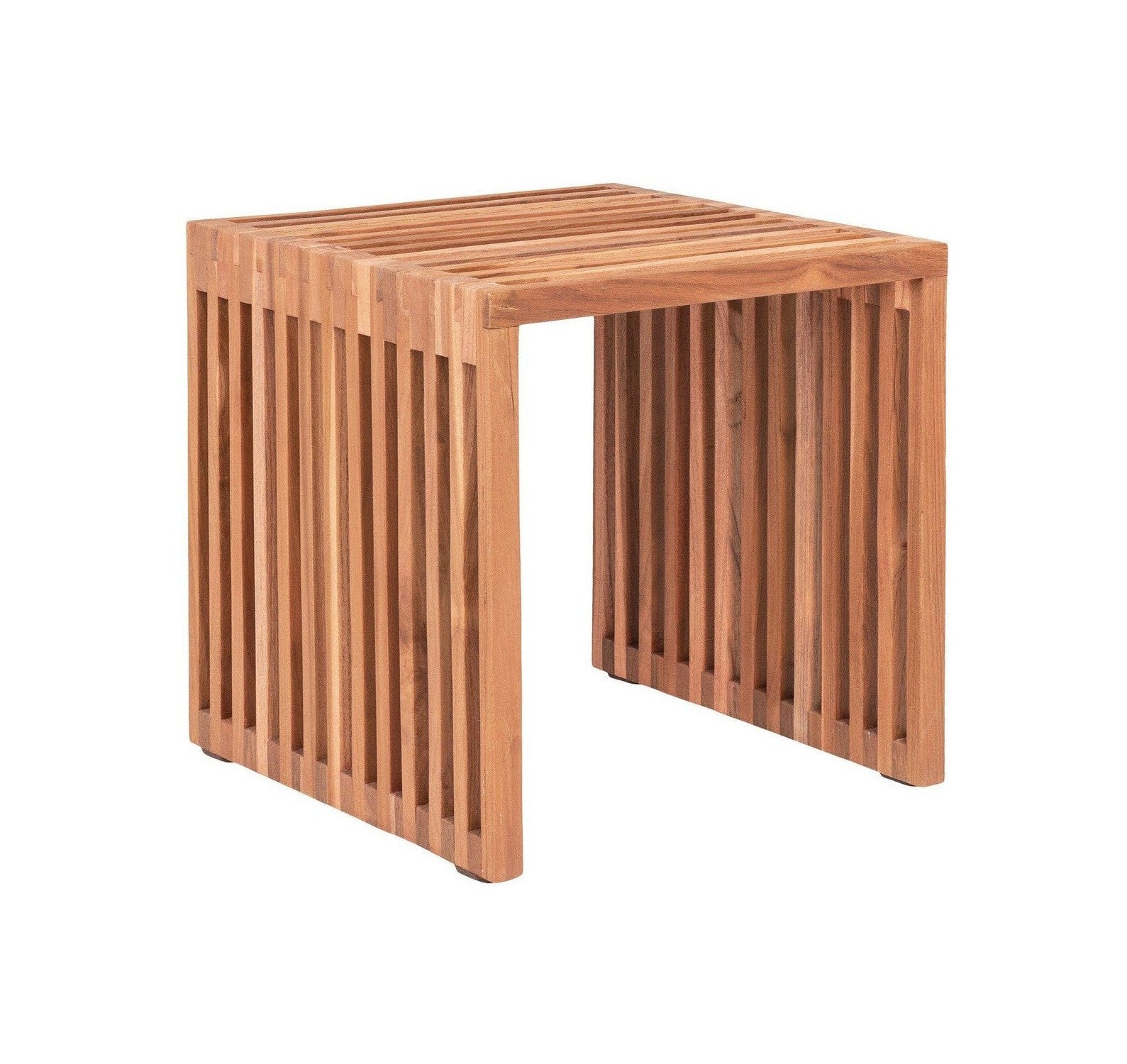 House Nordic Pego Sidetable i teaktræ, natur, 40x40x40 cm 