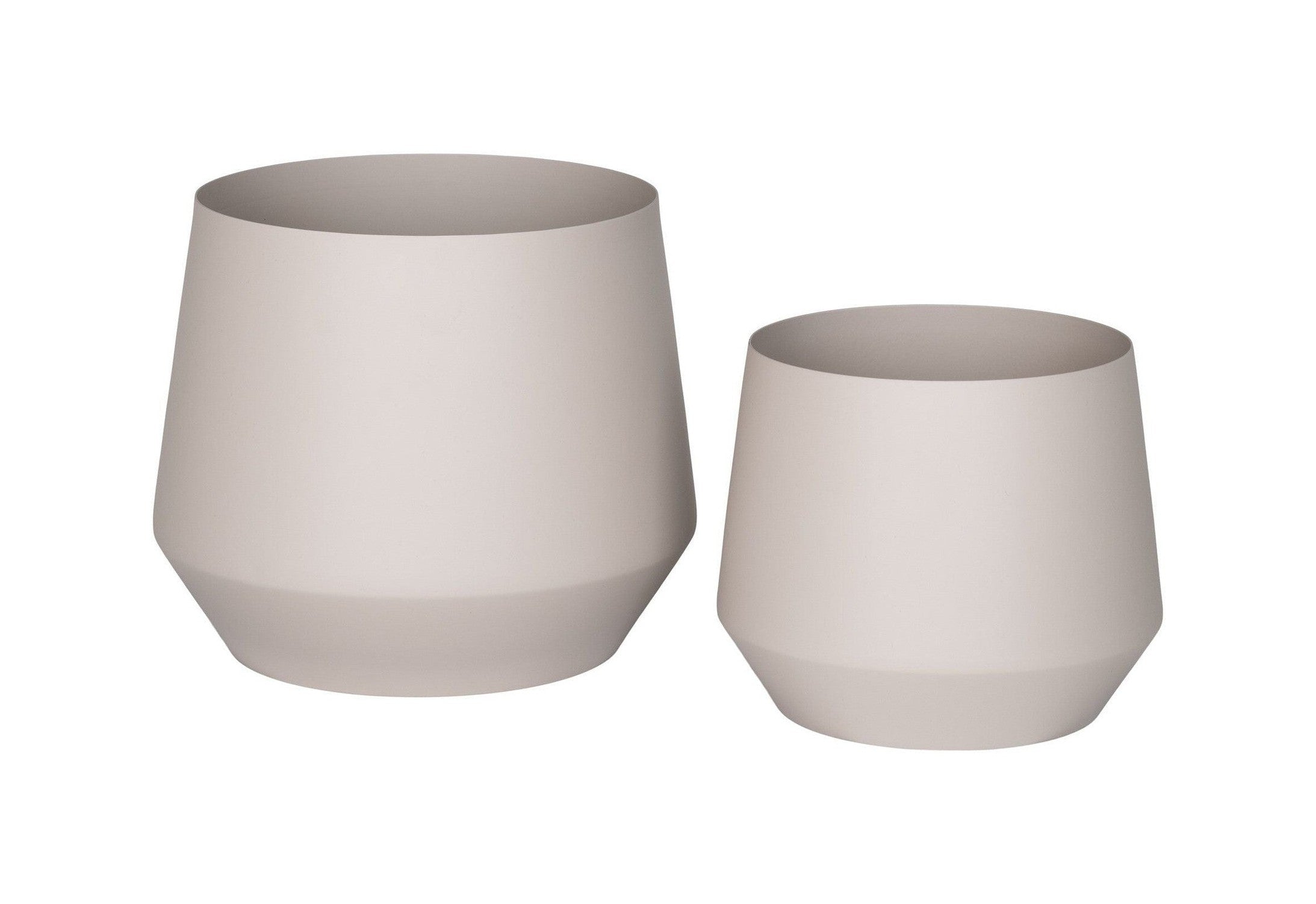 House Nordic Trofa Flowerpot, Steel, Sand, Set Of 2