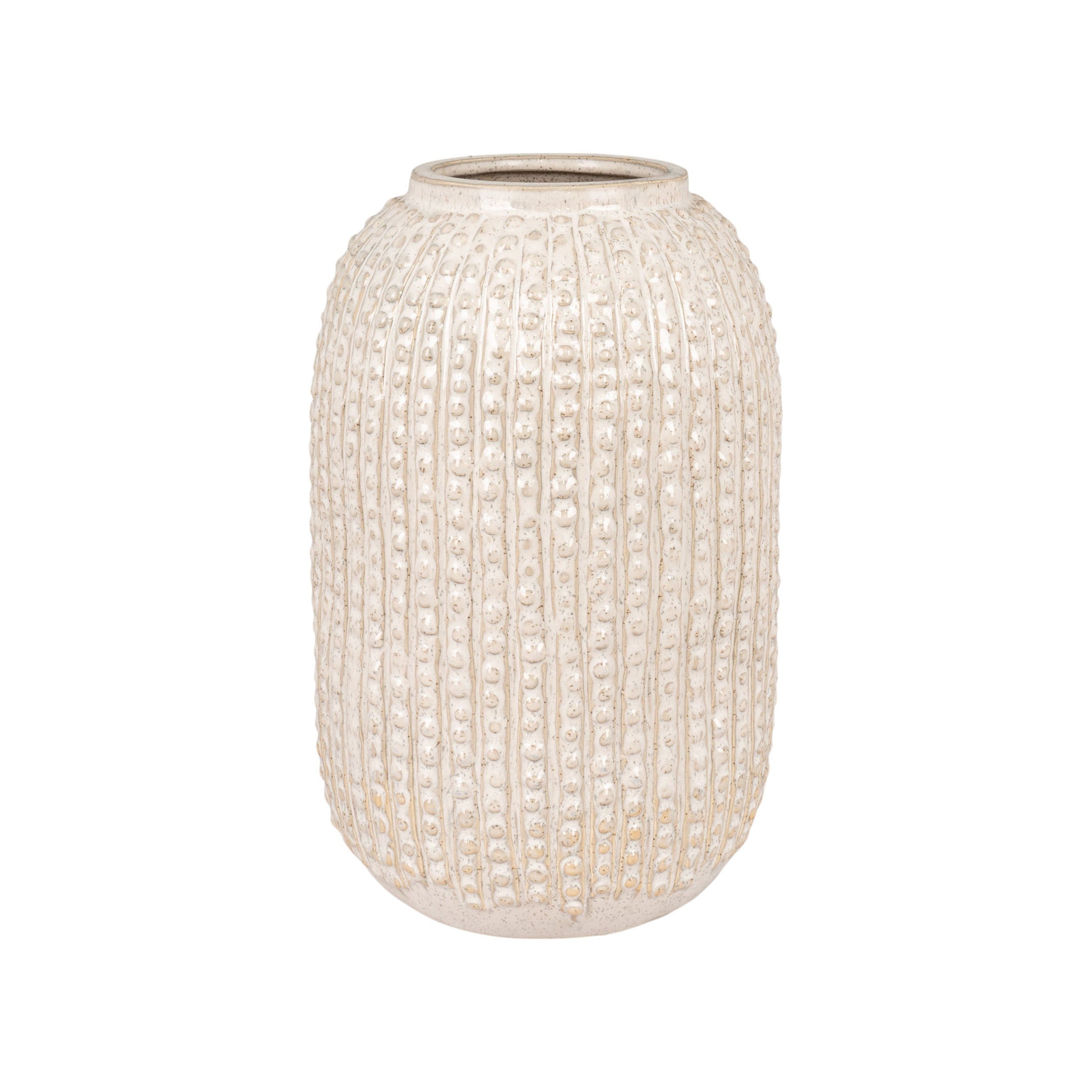 House Nordic Vase, Ceramic, Beige, ø16x25,5 Cm